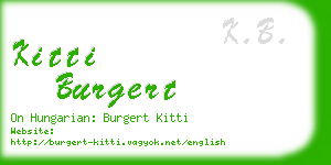 kitti burgert business card